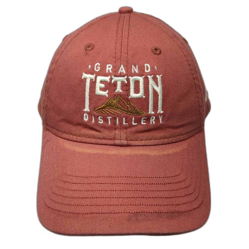 Ouray Grand Teton Distillery Red Baseball Cap Hat One Size Strapback Mountain